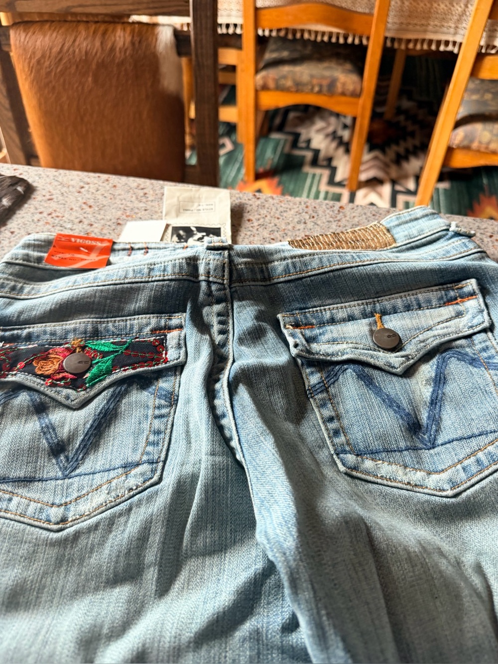 Light Wash Embroidered Back Pocket Jeans